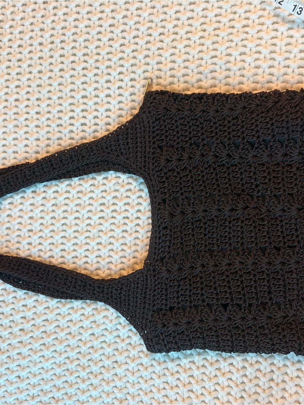Handmade Black Crocheted Tank Top